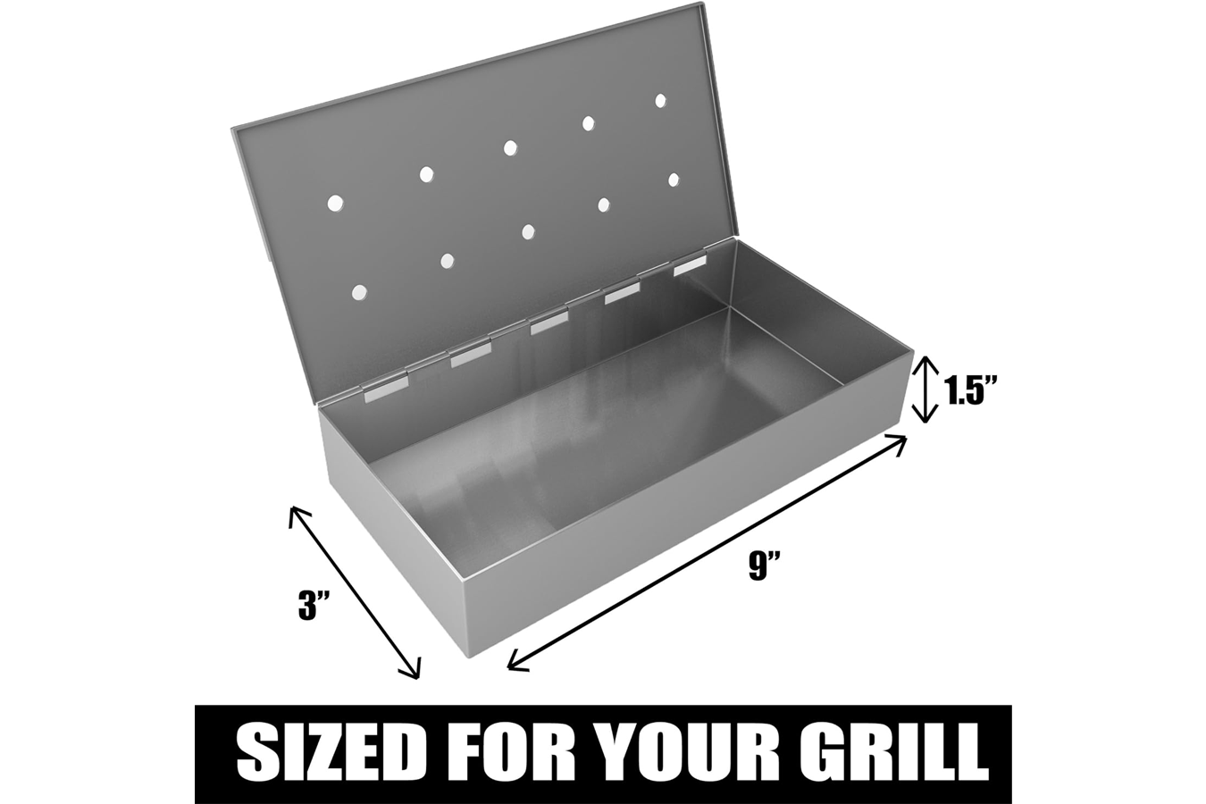 Cave Tools Grill Smoker Box Starter Kit for Wood Chips - Medium